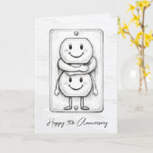 5th Wedding Anniversary Electrical Socket  Karte (Gelbe Blume)