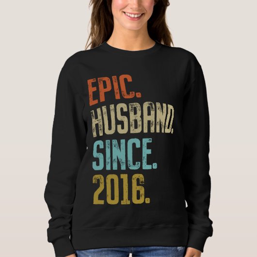 5th Wedding Anniversary For Him Epic Husband Since Sweatshirt (Vorderseite)