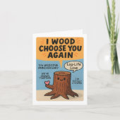 5th Wedding Anniversary Pun wood Karte (Vorderseite)