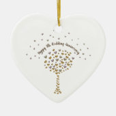 5th Wood Wedding Anniversary ornament with tree (Vorne)