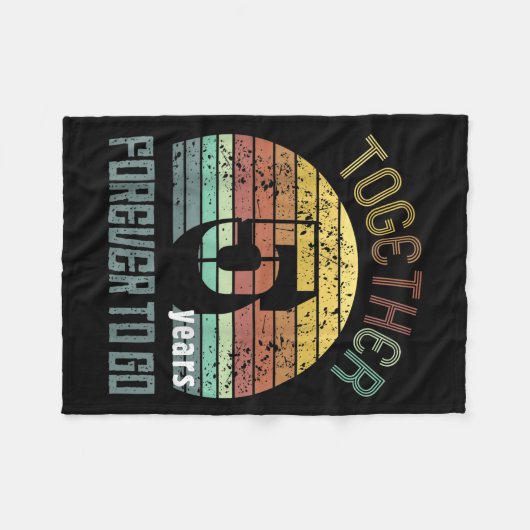 5th Years Wedding Anniversary For Couple Matching Fleecedecke (Vorderseite (Horizontal))