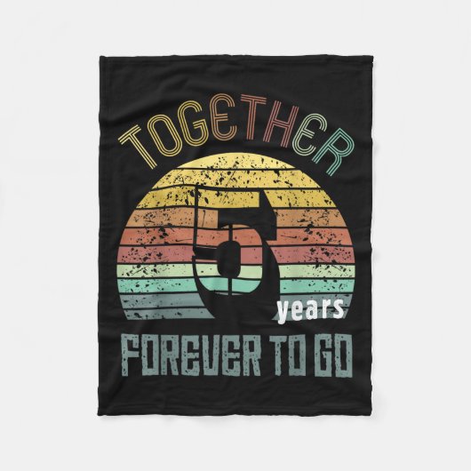 5th Years Wedding Anniversary For Couple Matching  Fleecedecke (Vorderseite)