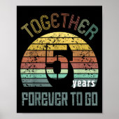 5th Years Wedding Anniversary For Couple Matching Poster (Vorne)