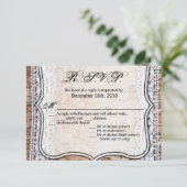 5x3.5 R.S.V.P. Card Country Stall Holzoberholzschn Einladung (Stehend Vorderseite)