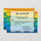 5x3.5 R.S.V.P. Card lgbtq Regenbogenflagge schwul Einladung (Vorne/Hinten)