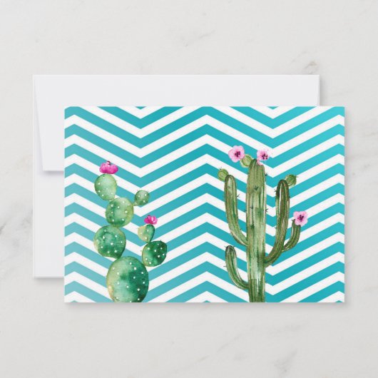 5x3,5 R.S.V.P. Karte Boho Cacti Cactus Succulent B (Rückseite)