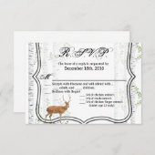 5x3,5 R.S.V.P.-Karte Waldland Hirschknotenjagd Einladung (Vorne/Hinten)