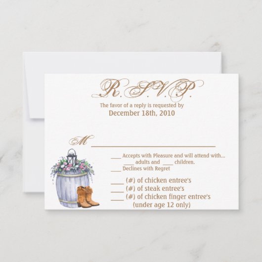 5x3,5 R.S.V.P. Karte XMAS Sommerlandhochzeit Ru (Vorderseite)