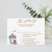 5x3,5 R.S.V.P. Karte XMAS Sommerlandhochzeit Ru (Stehend Vorderseite)