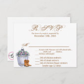 5x3,5 R.S.V.P. Karte XMAS Sommerlandhochzeit Ru (Vorne/Hinten)