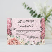 5x3,5 R.S.V.P. Rose der Kartengeometrie Einladung (Stehend Vorderseite)