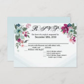 5x3.5 R.S.V.P. Tropische Blume auf Blue Ombre Einladung (Vorne/Hinten)