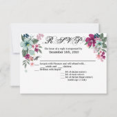 5x3,5 R.S.V.P. Tropische Blume auf Weiß Einladung (Vorderseite)