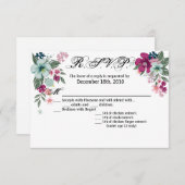 5x3,5 R.S.V.P. Tropische Blume auf Weiß Einladung (Vorne/Hinten)