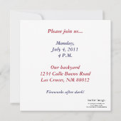 5x5 4. Juli Party Einladung (Rückseite)