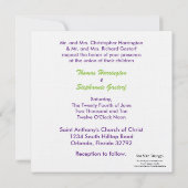 5x5 Dunkle Lila Beförderung Hochzeit Einladung (Rückseite)