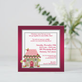 5x5 Einladung von Candy Land House (Stehend Vorderseite)