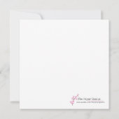 5x5 Girly Girl Pink Monkey Babydusche Einladung (Rückseite)