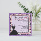 5x5 Junggeselinnen-Abschied Einladung (Stehend Vorderseite)