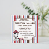 5x5 Nojo Motor Kinderdusche Einladung (Stehend Vorderseite)