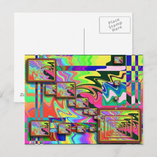 5x5 POP ART Postkarte (Vorne/Hinten)