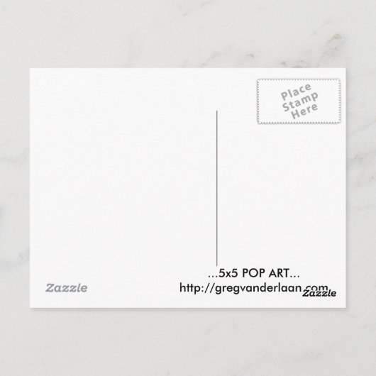 5x5 POP ART Postkarte (Rückseite)