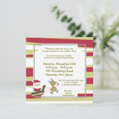 5x5 Santas kommen in die Stadt Einladung (Stehend Vorderseite)