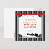 5x5 Santas Sleigh Silhouette Einladung (Vorne/Hinten)