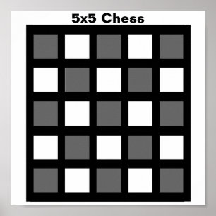 5x5 - Schach-TAG-Gitter (1-1/4"-Kühlschrankmagnet) Poster