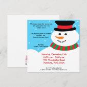 5x5 Snowy Snowman Einladung (Vorne/Hinten)
