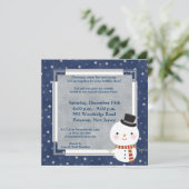 5x5 Top Hat Snowman Einladung (Stehend Vorderseite)