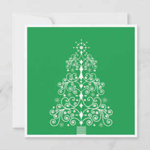 5x5 Weihnachtsbaumkarte Einladung