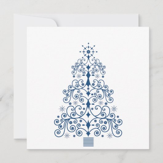 5x5 Weihnachtsbaumkarte Einladung (Vorderseite)