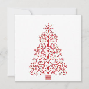 5x5 Weihnachtsbaumkarte Einladung