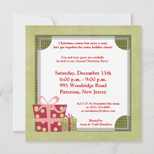 5x5 Weihnachtsgeschenke Einladung