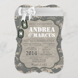5x7 ARMY ACU Uniform Camo Hochzeits-Einladung Einladung