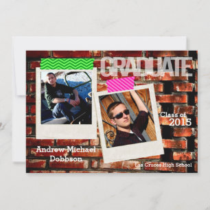 5x7 Backsteinwand Grunge Gebäude Seniorenankündigu Ankündigung