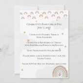 5x7 Boho Rainbow Baby Shower Invitation Einladung (Rückseite)