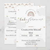 5x7 Boho Rainbow Baby Shower Invitation Einladung (Vorne/Hinten)