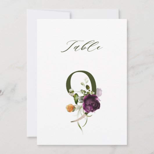 5x7 Botanische Blumen Tischnummer 9 (Rückseite)