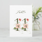 5x7 Botanische Florale Zahl 11, Tischkarte Einladung (Stehend Vorderseite)