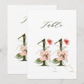 5x7 Botanische Florale Zahl 11, Tischkarte Einladung (Vorne/Hinten)