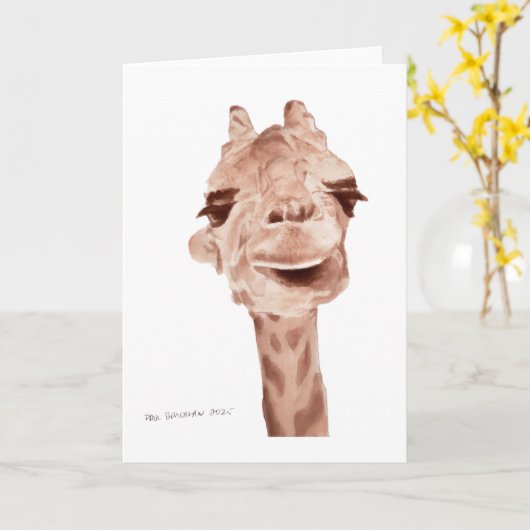 5x7 giraffe karte (Gelbe Blume)