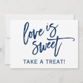 5X7 Hochzeits-Candy-Bar-/Buffet-Schild | Marinebla (Vorderseite)