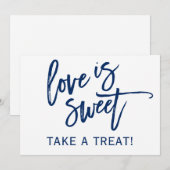 5X7 Hochzeits-Candy-Bar-/Buffet-Schild | Marinebla (Vorne/Hinten)