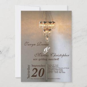 5x7 Mason Glas Kronleuchter Kerze Hochzeitseinladu Einladung