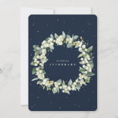 5x7 Navy-Schneebeere+Eukalyptus Hochzeitsprogramm (Rückseite)