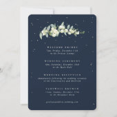 5x7 Navy-Schneebeere+Eukalyptus Hochzeitsprogramm (Vorderseite)