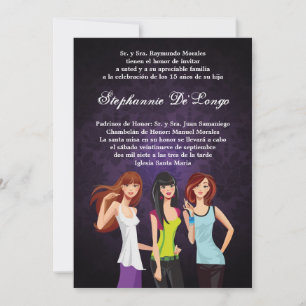 5x7 Teenager Teen Quinceanera Geburtstagseinladung Einladung