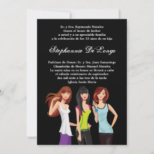 5x7 Teenager Teen Quinceanera Geburtstagseinladung Einladung